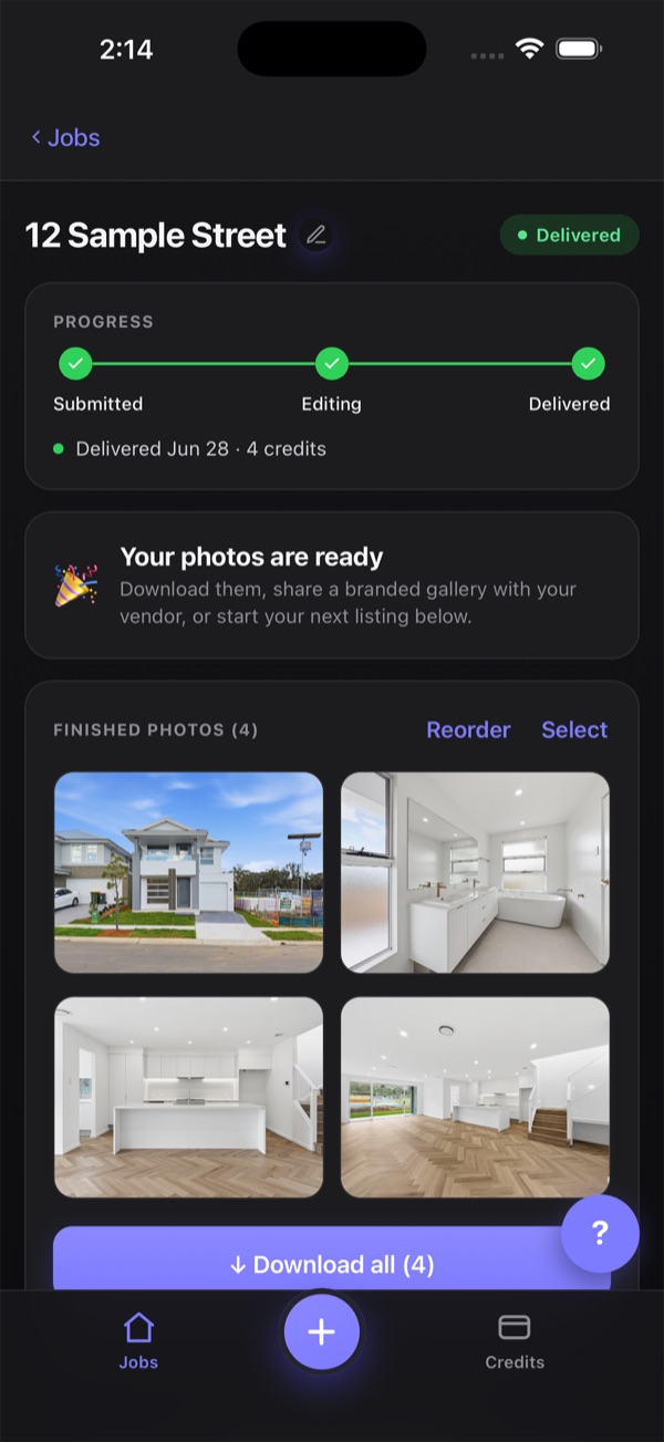 Download listing-ready photos